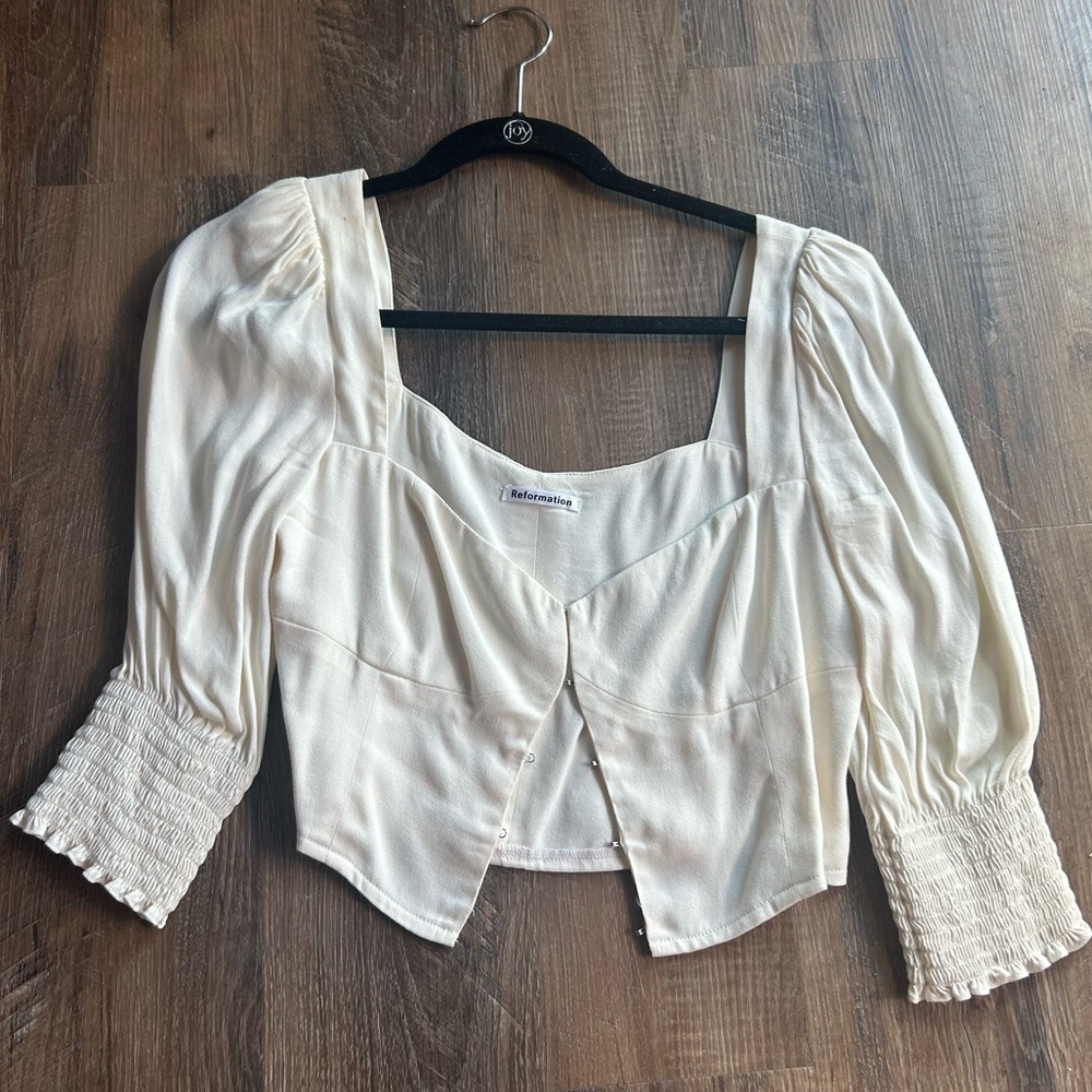 Reformation cropped blouse